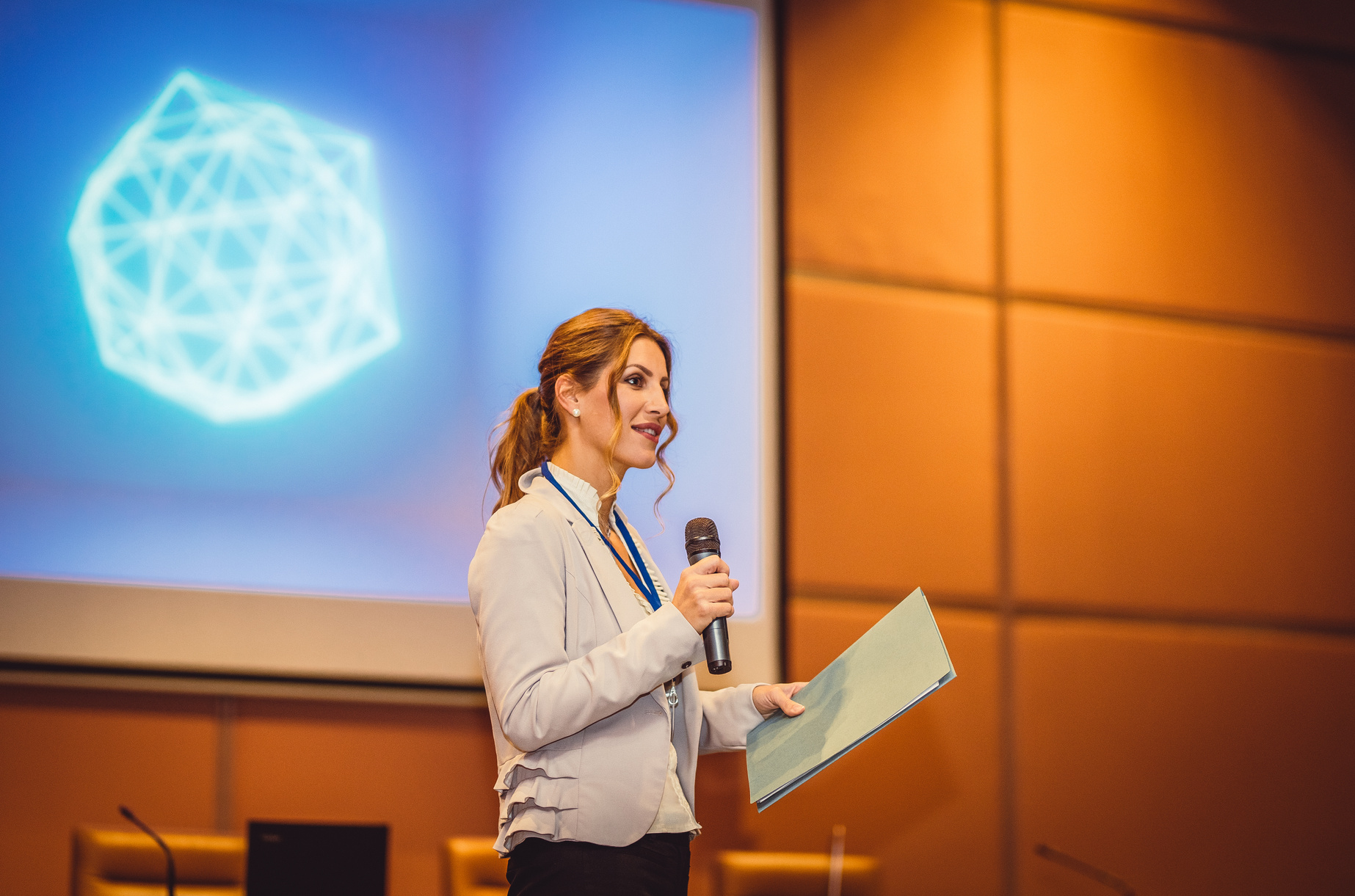 Public Speaker at a Conference